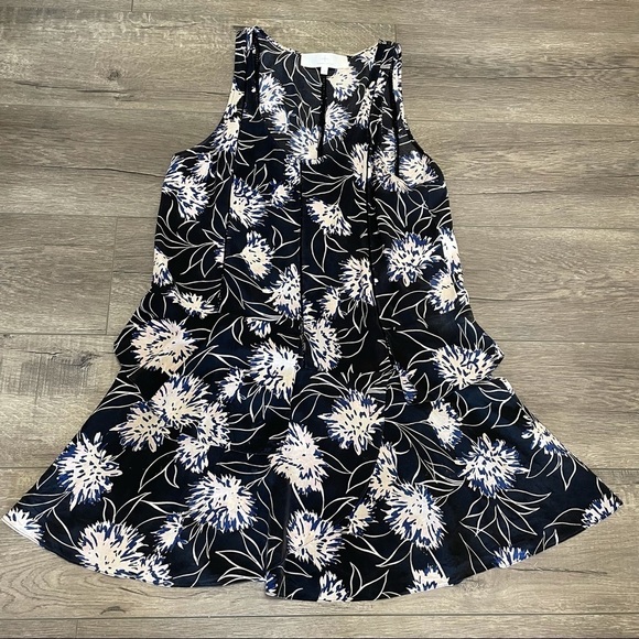 Thakoon 100% Silk Floral Sleeveless Layered Dress - Picture 2 of 7